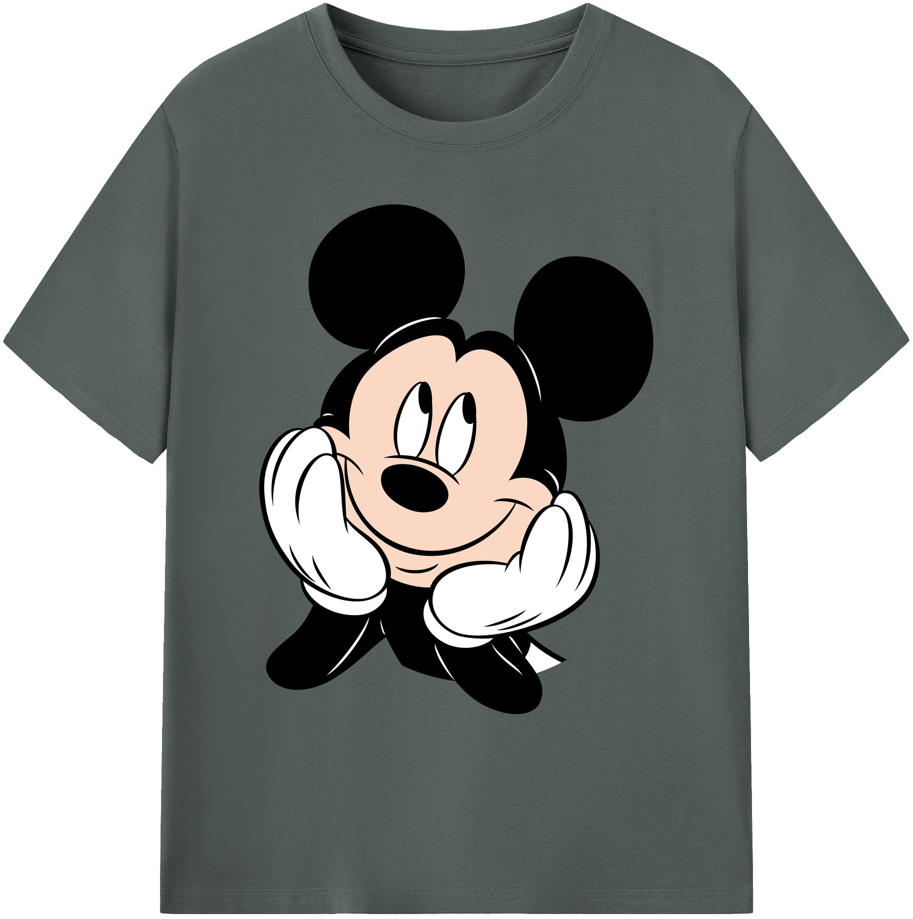 ミッキーマウス Mickey Mouse 綿100％ メンズ半袖Tシャツ｜肌触りやわらか＆通気性